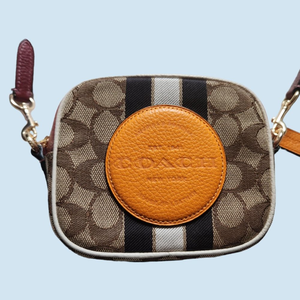 Coach Signature Canvas Mini Crossbody Bag. NWOT